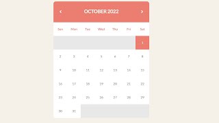 Calendar Using Html Css Javascript | Day 13 Of 100 Day Projcet | Calendar Project JS