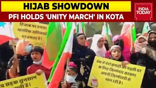 Hijab Row: PFI Takes Out 'Unity March' In Rajasthan's Kota, Demonstrators Chant 'Allah Hu Akbar'