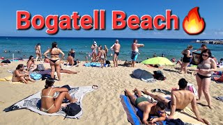 Bogatell Beach🌊⛱️Hot Day🔥Summer Vibes☀️Barcelona🇪🇸 4k walk