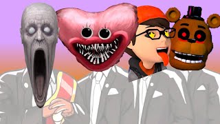 SCP - 096 & Kissy Missy & Nick & Freddy FNAF | Coffin X Baby Shark Song Cover