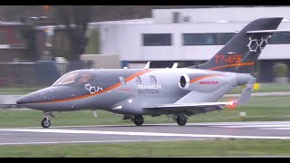 HondaJet almost blown away! | crosswind landings