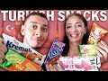 TRYING TURKISH CANDY TASTE TEST! 🇹🇷 Jay & Rengin