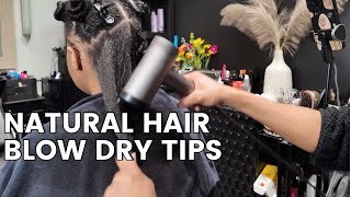 How to Blow Dry Natural Hair Like a PRO!! The straightest ever!! #howtoblowdry #silkpress