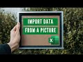 Import Data from a Picture to Excel