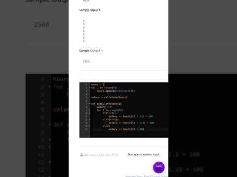 Timesheet |Hackerrank Challenge| Video 23| @PurpleCode404 @HackerrankOfficial #shorts #code