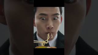 When vampire first time eating ramen 🤭😂 #heartbeat #kdrama #taecyeon #wonjinah #kdramalovers