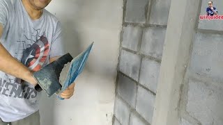 วิธีฉาบปูนด้วยตนเองแบบบ้านๆไม่ต้องจ้างช่าง ยากหรือไม่ต้องลงมือทำ plastering method