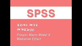 SPSS를 활용한 프로세스 매크로 - (1) 매개효과(4) Process Macro Model 4/Mediation Effect