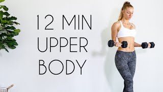 12 MIN UPPER BODY WORKOUT - Intense Shoulders, Back, Chest, & Arms!
