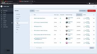 Overview of Content Entry Types in Craft CMS