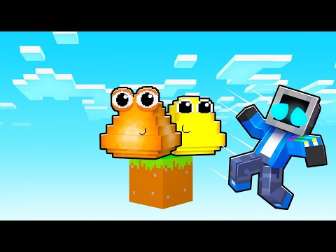 ¡One Block Skyblock con POU Y POULINA en Minecraft!