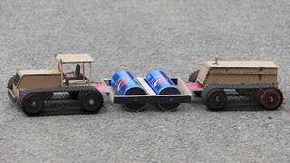 How To Make a Road Roller Using Carboard And Pepsi tin