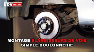 Montage d'élargisseurs de voie simple boulonnerie PEUGEOT | CITROËN | DS