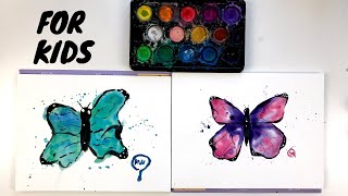 Kids Painting Step By Step - How To Paint A Butterfly