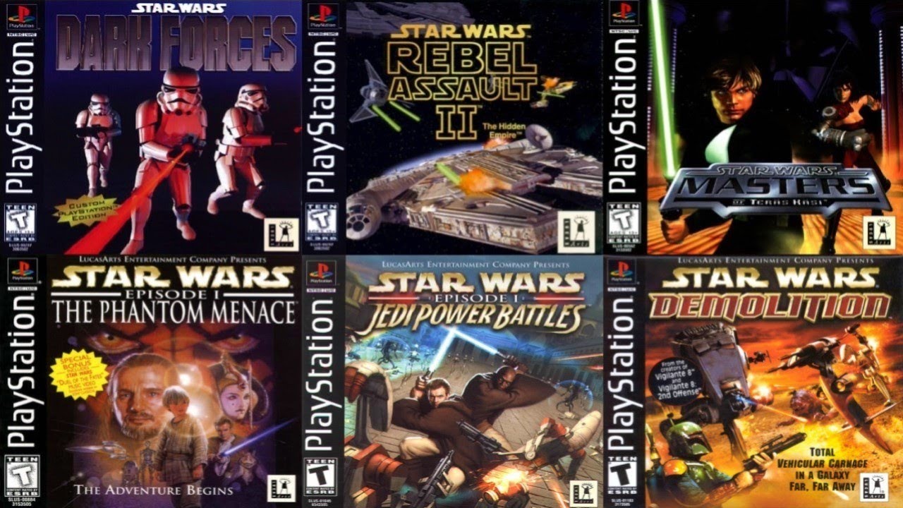 All Star Wars Games For PlayStation 1 - YouTube