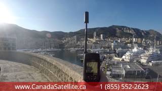 www.CanadaSatellite.ca - Iridium 9555 Satellite Phone test call - Monte Carlo, Monaco