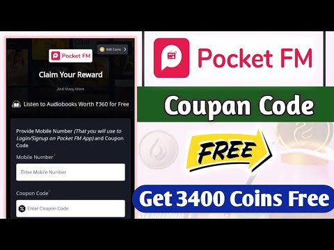 Código de cupón de Pocket FM | Cómo obtener el código de cupón de Pocket FM | Obtenga 3400 monedas gratis |