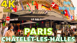 Châtelet Les Halles, Paris walking tour 4k 2021 | Paris 4k | A walk In Paris | walking tours