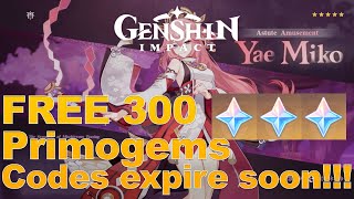 (Expired) FREE 300 Primogems Promotion Codes, EXPIRE SOON ! | Genshin Impact