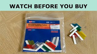 Avery Insertable Self-Adhesive Tabs Review