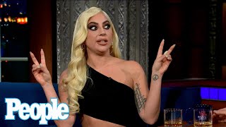 Lady Gaga Speaks in House of Gucci Italian Accent on 'The Late Show With Stephen Colbert' | PEOPLE