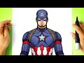How to DRAW CAPTAIN AMERICA