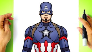 How to DRAW CAPTAIN AMERICA