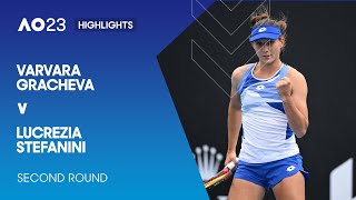 Varvara Gracheva v Lucrezia Stefanini Highlights | Australian Open 2023 Second Round