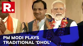 Watch: PM Modi Plays 'Dhol' At Karnataka’s Yadgir Rally