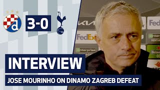 "To say sad is not enough" | Jose Mourinho reflects on Europa League exit | Dinamo Zagreb 3-0 Spurs