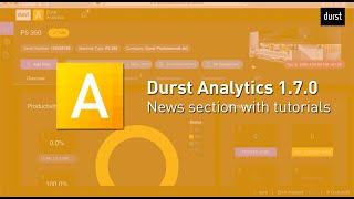 Durst Analytics - Release 1.7.0
