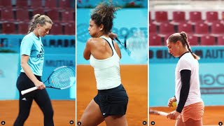 WTA players practice at Madrid Open 2022
