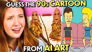 Adults Guess The 90s Cartoon From A.I Art! (Nickelodeon, Cartoon Network, Comedy Central)
