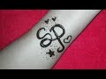 SP love Couple  Tattoo Mehndi design | sp love tattoo design |