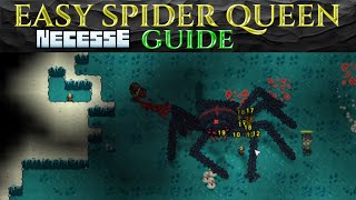 Easy QUEEN SPIDER BOSS FIGHT GUIDE for NECESSE Tutorial