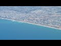 Approach and landing in ISRAEL at TLV Tel Aviv Ben Gurion Airport