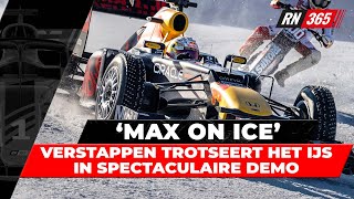 ZIEN! Max Verstappen geeft op het ijs spectaculaire demo in Red Bull-bolide! | RacingNews365