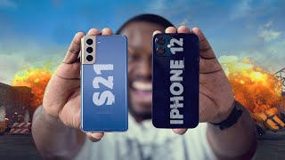Galaxy S21 vs iPhone 12 | SPEAKERS, BATTERY, GAMING!