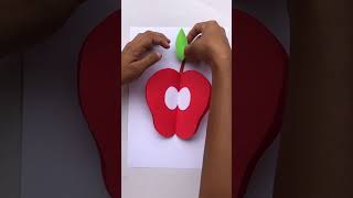 How To Make Easy 3D Paper APPLE For Kids #shorts #apple