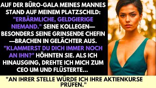 Mein Mann Und Sein Chef Lachten Über Mich Beim Gala—Doch Ein Flüstern Zum CEO Löschte Ihr Grinsen