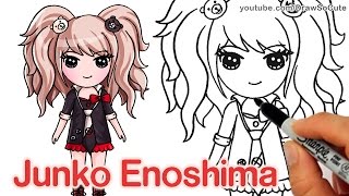 How to Draw Junko Enoshima step by step Chibi - Anime Girl DanganRonpa