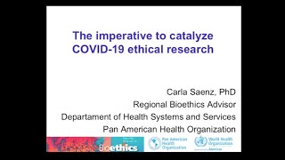 The imperative to catalyze COVID-19 ethical research