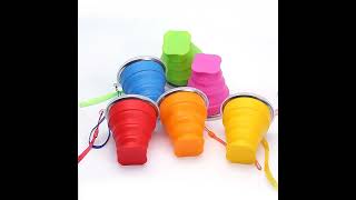 Portable Silicone Hot Water Folding  Cup #Foldable Silica Mug #linkin #comments #checkitout #shorts