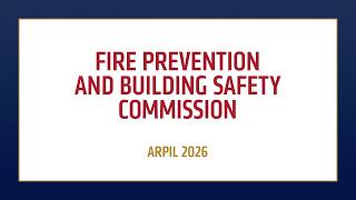 Indiana Fire Prevention and Building Safety Commission Meeting | April 2026