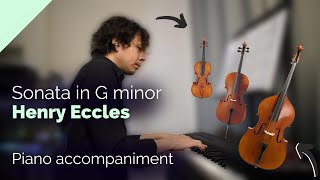 Eccles - Sonata in G minor 💔 Piano accompaniment for DOUBLE BASS/Cello/VIOLIN