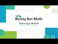 Ready Set Math - Selecting a Module