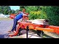 milling an oak log with my wood mizer lt40 wide sawmill 9