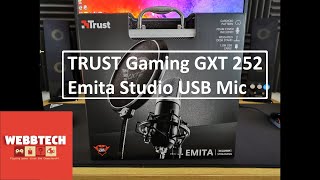 Trust Gaming GXT 252 Emita Studio USB Mic - unbox, setup \u0026 test vs Lavalier \u0026 Sennheiser GAME ZERO