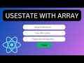 usestate with array | react hooks
