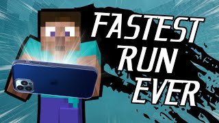 The Fastest Minecraft World Record Ever Was ON A PHONE